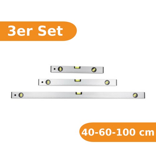 Wasserwaagen aluminium set - aluminium,