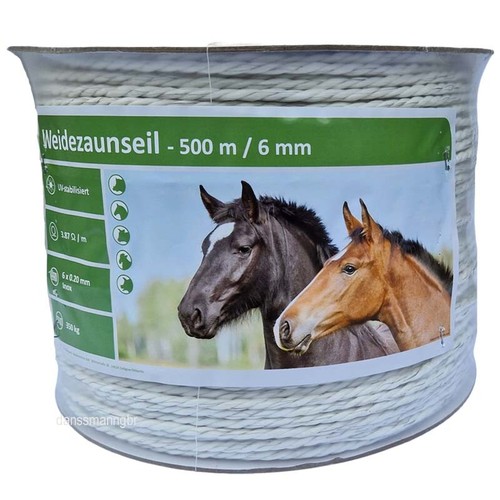 Weidezaunseil 500m rolle 6mm - 500m, 6