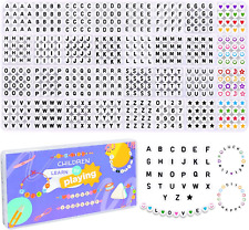 weiss alphabet perlen 7mm