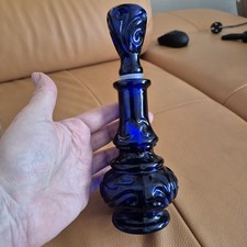 Blue Vintage Glass Bottle With