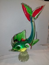 Großer Glas Fisch Vollglas mehrfärbig 34 cm hoch--20 cm breit
