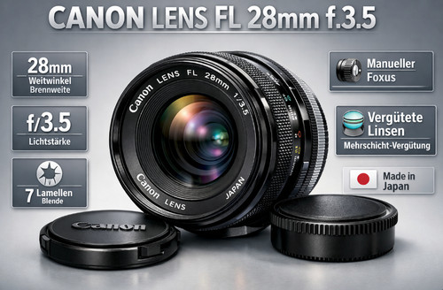 Canon lens 28mm - 28mm, f/3.5