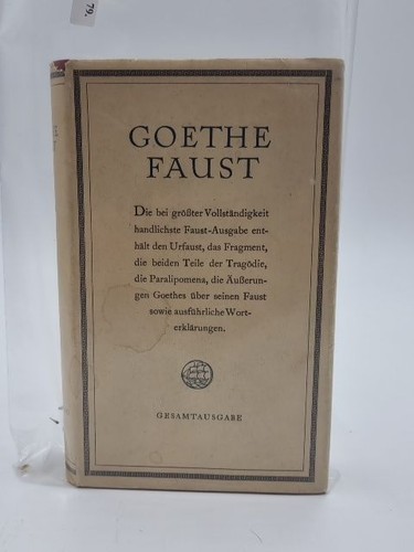Goethes faust gesamtausgabe - goethes, faust.