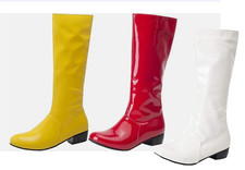 Kniehoch stiefel flach - kniehoch, lack