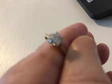 Weissgoldring 8k, mit Diamanten, Größe 55