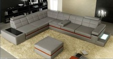 Ledersofa Couch Wohnlandschaft