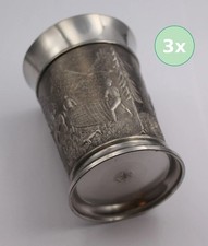 3 Zinnbecher 95% Rein Zinn