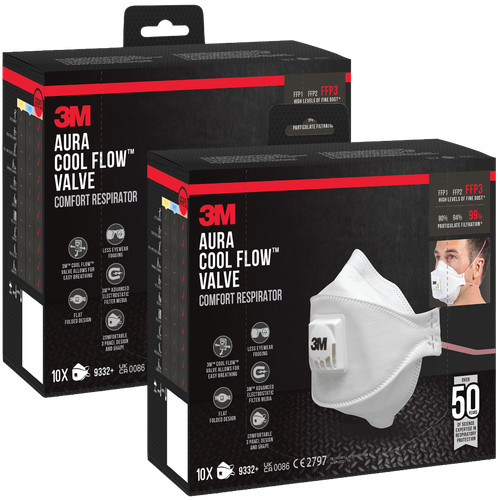 Aura 9332 ffp3 cool - 3m, flow