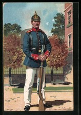 Künstler-AK Anton Hoffmann - München: Preußischer Soldat mit Gewehr und Tornist 