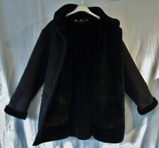 WASCHBAR Pelzmantel EXTRA LEICHT Lamm Pelz Leder Imitat Jacke warm Mantel Plüsch