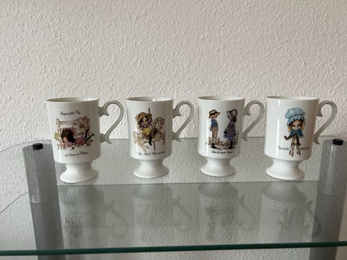 4er set vintage sammeltassen - set,