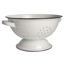 Ib Laursen - Sieb Emaille Weiß (0435-11) Küchensieb Nudelsieb Seiher Shabby