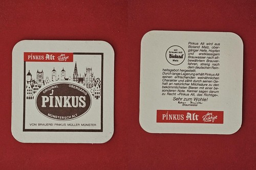 Pinkus alt brauerei - brauerei, bierdeckel