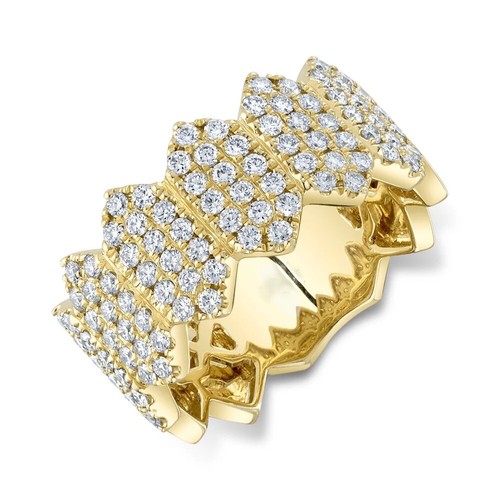 14k gelbgold diamant hexagon - diamant,