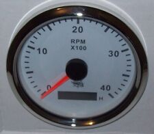 Drehzahlmesser 85 mm Diesel 0-4000 RMP weiß Blende Poliert