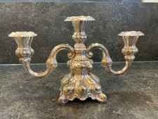 SILBER LEUCHTER KANDELABER VERSILBERT DÄNEMARK BAROCKE FORM