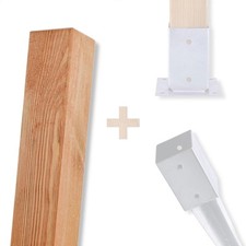 Zaunpfosten Flach Kopf 7x7 9x9 KDI Vier Kant Holz Zaun Pfosten Pfahl imprägniert