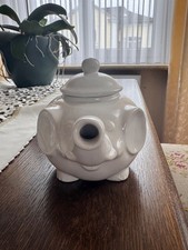 Weiße Elefanten-Teekanne – Hamburg Keramik – Deko Vintage