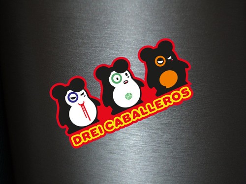 Aufkleber drei caballeros - 1,