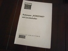 DDR Autoradio "Autosuper Konstant A 120" RFT, Stern Radio Service Anleitung,1969