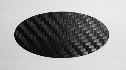 Folie 55x27mm carbon - 1x,