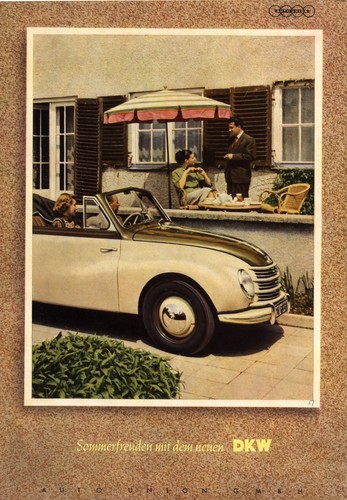 Dkw f89 cabrio reklame 1951 - cabrio,