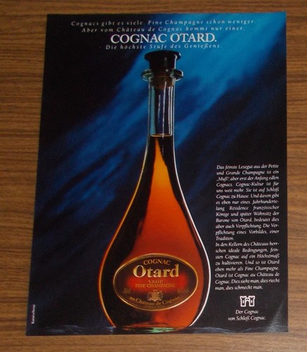 Seltene werbung cognac - cognac, otard