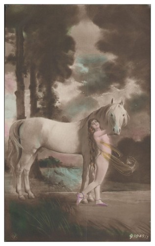 Xx1533 junge frau mit pferd - junge,