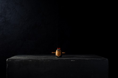 Vintage japanische holz tanuki - vintage,