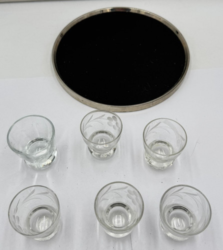 Vintage schnaps stamperl set - schnaps,