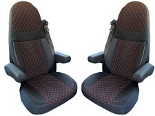 Wohnmobil Schonbezüge für Aguti GIS Liner und Milan Sitze in Schwarz/Rote GT402