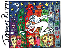 JAMES RIZZI Autogramm original signiert AK ca. 15,5 x 10,5 cm New York Paintings