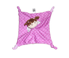 Toy Place Mädchen Puppe Engel rosa braun weiß mit Sterne Kuscheltuch Schmusetuch