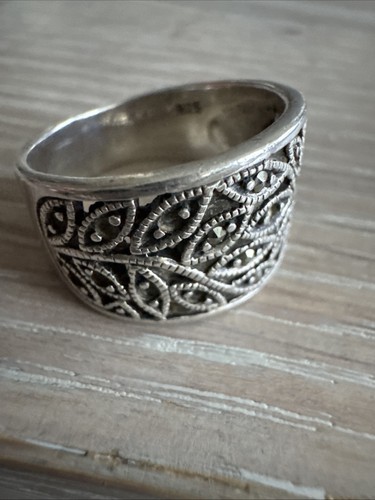 Silberring blattmuster - silberring,