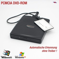 PCMCIA EXTERNES CD DVD-ROM LAUFWERK FÜR NOTEBOOK LAPTOP OPTICAL DRIVE WIN 98 XP
