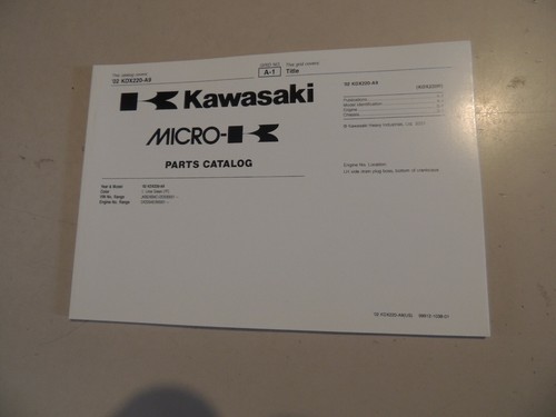 Parts catalog kawasaki kdx 220 - parts,