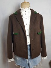 Baur Pischl Tyrol ALPAKA Stehflor/Lodenjacke size XL Damen Braun Grün Trachten 