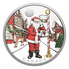 Kanada 20 Dollar 2025 Dear Santa farbig +Leuchteffekt 1 Oz Silber mit OVP