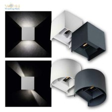 LED Außen-Wand-Leuchten, 7W 230V IP54, up/down Winkel einstellbar, 4000K neutral