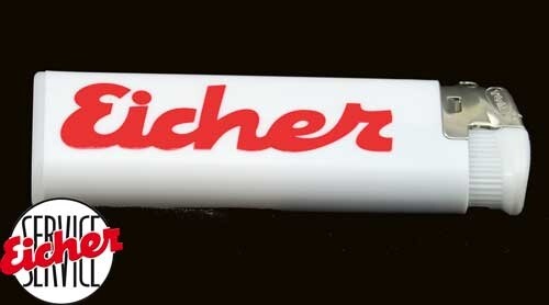Feuerzeug weiß mit - , eicher