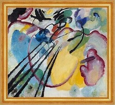 Improvisation 26, Rowing Wassily Kandinsky Formen Striche B A3 03443 Gerahmt