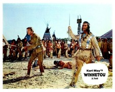 Winnetou 3. Teil ORIGINAL Aushangfoto Karl May / Pierre Brice / Lex Barker / Dor