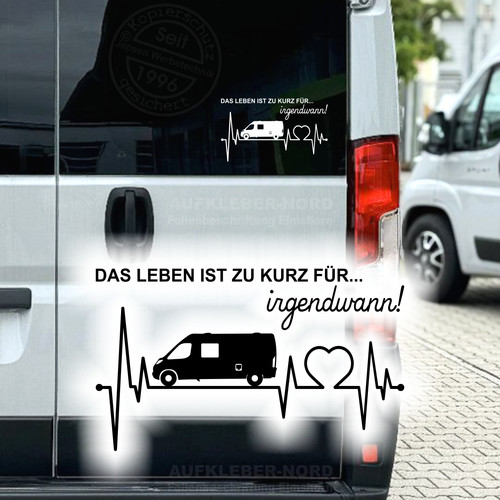 Herzschlag camper bus 30x18cm - herzschlag,