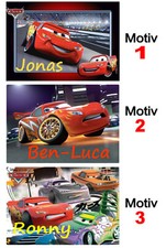 Unterlage * CARS Autos * ca. 40 x 29 cm - mit Name - Kneten, Basteln, Essen..