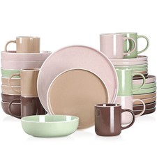 vancasso SESAM 48tlg Tafelservice Steingut Geschirr Kombiservice für 12 Personen