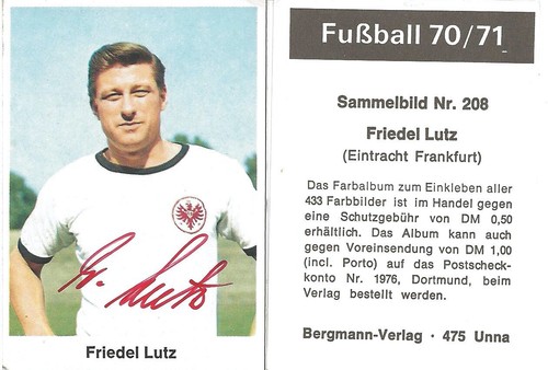 Autogramm friedel lutz - autogramm,