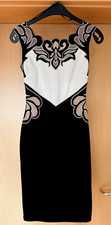 Lipsy London Etuikleid Schwarz/Weiss Gr. 32/XS **NEU mit Etikett**