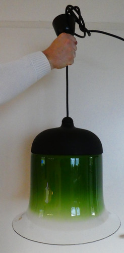 Space age hängelampe aus glas - aus,