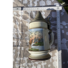 Steingut keramik bierkrug mit - steingut/keramik,