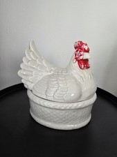 Vintage Kuchen-Huhn-Dose Aus